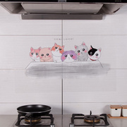 。厨房家用卡通透明防油烟，墙纸耐高温墙贴防水灶台瓷砖橱柜自粘贴