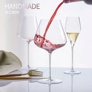 欧式手工红酒杯红酒，家用水晶玻璃葡萄酒杯，大号勃艮第杯波尔多高档