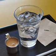 ins韩风简约大容量透明玻璃杯咖啡杯，冷饮果汁杯，气泡水杯饮品杯