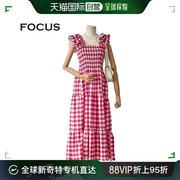 韩国直邮4cus时尚，套装吊带格子，荷叶连衣裙_fm2f7op0692