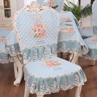 欧式餐椅套罩家用餐椅坐垫，套加大餐椅垫，套装餐桌布圆桌布茶几布