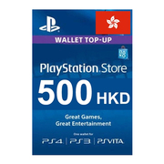 PS Network 500HKD索尼Sony港版PS5充值点卡PS4钱包Wallet港币PSV