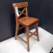 宜家英格弗书桌椅北欧实心松木宝宝餐椅儿童餐椅学习椅