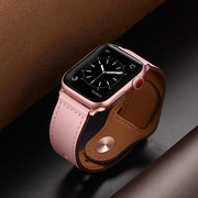 星图苹果手表适用applewatch1234567s89代真皮表带，iwatch拼色牛皮，表带4代腕带潮透气简约商务可爱ultra49