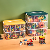 加厚乐高分类积木收纳箱，儿童玩具透明零件，分类大小颗粒手提收纳盒