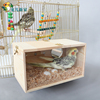 宠儿新家透明实木鹦鹉繁殖箱鸟巢，箱鸟窝鸟笼繁殖盒子送木屑站杠
