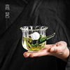 日式白色铃兰花杯子，高颜值手工水杯女玻璃咖啡杯，兰铃复古手作茶杯