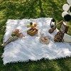 野餐垫桌布白色春游户外露营ins法式沙滩毯加厚拍照简约便携