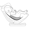 新生婴儿车载汽车安全座椅防窝增高腰垫 通用提篮平坦腰托腰靠