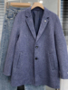 2斤韩版宽松蓝色西装领外套，长袖高级感呢子，上衣时尚休闲洋气k$17