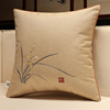 新中式棉麻抱枕客厅沙发，靠背垫中国风腰枕靠垫不含芯大靠枕套定制