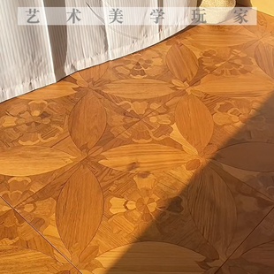 橡木艺术拼花木地板安妮公主，黑胡桃高级异形，拼花实木多层复合地板