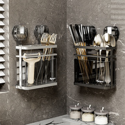 吸盘筷子筒壁挂式沥水厨房置物架，家用免打孔挂墙放勺子筷子收纳盒