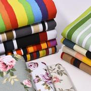 彩色帆布布料加厚印花帆布抱枕窗帘桌布沙发布料条纹花朵系列