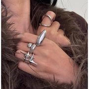 srrmhyn金属冷淡风芒星戒指女款小众设计食指戒时尚个性情侣指环
