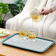 长方形沥水盘水杯茶具托盘茶盘，家用放茶杯的客厅北欧盘子茶托茶水