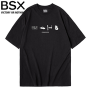 bsx联名t恤里程碑，印花纯棉男装圆领短袖，t恤91093024