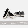 AZHU SHOES 玛丽珍厚底松糕帆布鞋小香风单鞋女春季圆头平底