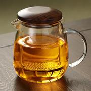加厚玻璃过滤泡茶壶茶水分离冲茶器家用男女办公杯带盖花茶杯耐热