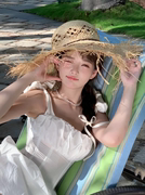 拉菲草帽女款超大檐夏季出游海边度假遮阳防晒折叠镂空太阳帽