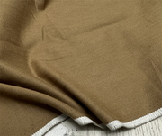 日本进口姜黄色加厚人字肌理色织亚麻面料设计师外套风衣布料
