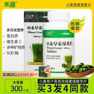 禾蓓小麦草汁浓缩麦绿素片300粒新鲜小麦苗榨汁精华粉青汁片