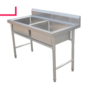 商用不锈钢单水槽水池三双槽双池洗菜洗碗池食堂厨房 简易 带支架