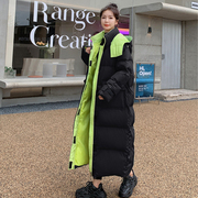2-300斤胖mm大码女装，中长款棉服女黑色冬季韩版加厚保暖棉衣外套