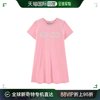 香港直邮KENZO 女童浅粉色棉质字母LOGO印花短袖连衣裙