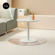 茶几客厅家用岩板小桌子简约咖啡桌边几现代圆桌子小户型卧室矮桌
