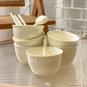 ins奶油风餐具陶瓷米饭碗，家用碗筷清新碗碟套装高颜值组合碗盘子
