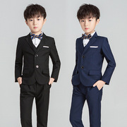 儿童小西装男童纯色，西服套装韩版花童礼服，主持演出服一件代发