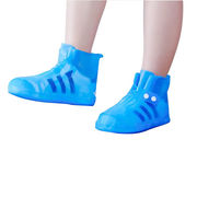 劳保佳雨鞋套便携雨鞋雨靴套男女防滑耐磨防雨靴套天蓝色40-41码1
