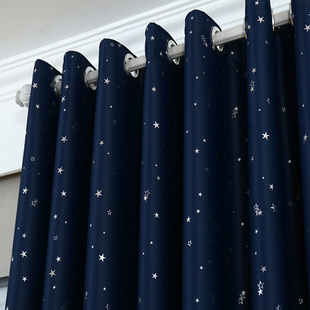 现代款田园成品窗帘高档遮光定制隔热布料，客厅加厚遮阳布