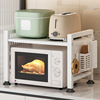 厨房微波炉置物架子多功能，家用台面烤箱伸缩支架双层收纳架子智能