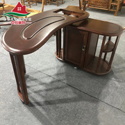 新中式实木小茶几泡茶桌椅，组合e家用办公阳台小户型可伸缩功