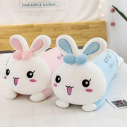 可爱超软粉色趴兔抱枕女生睡觉毛绒玩具兔子布娃娃长条枕P头床上