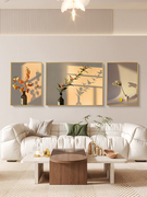 客厅北欧装饰画轻奢大气，三联沙发背景墙，挂画现代简约高级抽象壁画
