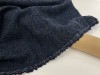 日本进口 深蓝杂色圈圈肌理编织羊毛布料秋冬大衣外套设计师面料