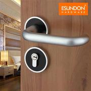 艾森顿黑色门锁白门锁(白门锁)室内卧室，房门实木门把手分体执手木门锁具