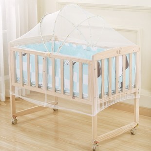 婴儿摇篮蚊帐折叠宝宝，床通用防蚊罩2024家用摇床全罩专0401a