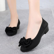 老北京布鞋女时尚，坡跟单鞋软底厚底黑色上班工作鞋久站不累脚