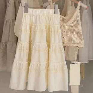 韩国童装女童夏季套装2024洋气韩版儿童针织背心半身裙女宝宝