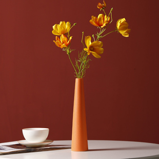 北欧简约现代陶瓷小花瓶客厅插花家居装饰品仿真花餐桌摆件高级感