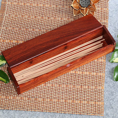 红木盒子缅甸精美深色筷子红酸枝木