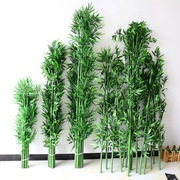 仿真竹子套装装饰隔断屏风公司绿植加密塑料竹子树叶展厅橱窗饰品