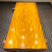 黄花梨大板非洲实木茶桌茶台原木餐桌红木老板办公书桌面1米8