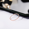 韩国百搭超细戒指女钛钢镀18K玫瑰金食指环戒子网红简约气质尾戒