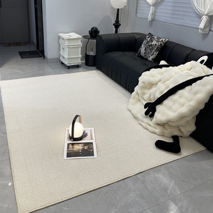 仿羊毛地毯客厅2024轻奢高级感简约沙发毯纯色卧室仿麻地垫