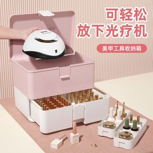 美甲工具箱饰品化妆品工具大容量美甲师便携多层手提式收纳盒大号